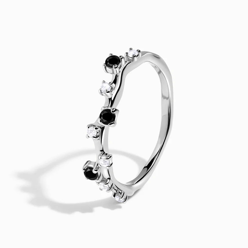 Black Obsidian Flow Ring & Black Onyx Stardust Band（副本）（副本）